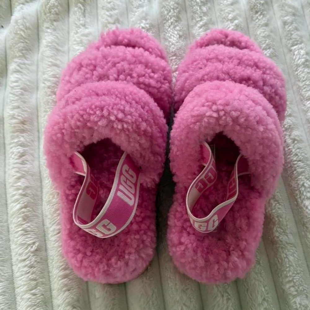 UGG Fuzzy Pink Slippers